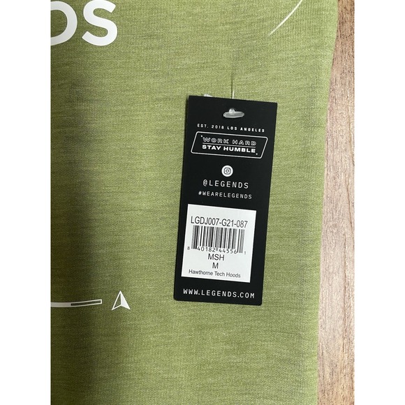 LEGENDS HAWTHORNE TECH HOODIE LOS ANGELES GREEN SWEATSHIRT MEN'S Medium - Picture 4 of 8